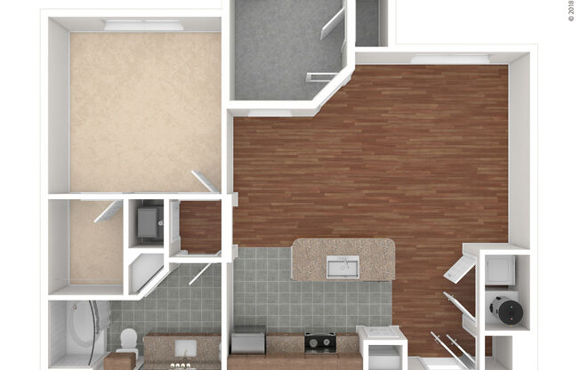 1 bed, 1 bath, 803 sqft, $1,300