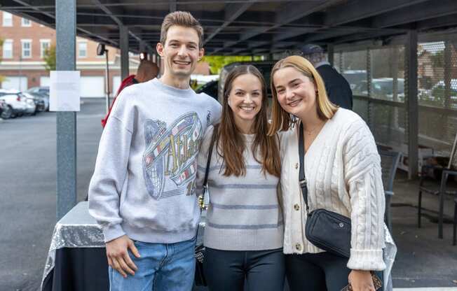 a group of people posing for a picture