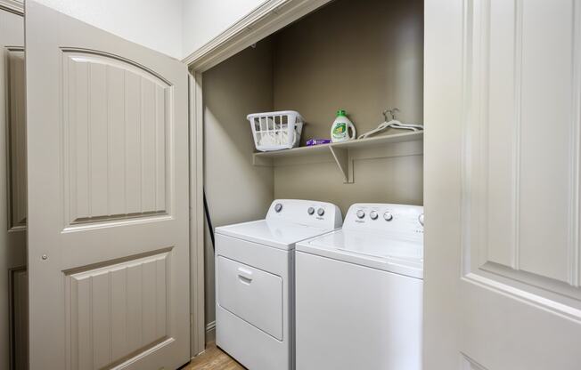 our apartments have a laundry room with a washer and dryer