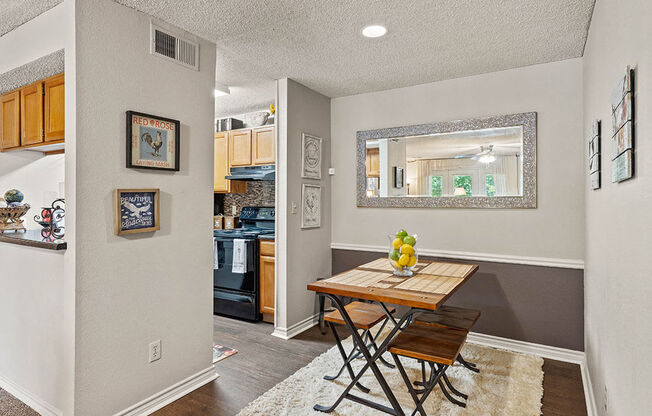 dining area near kitchen