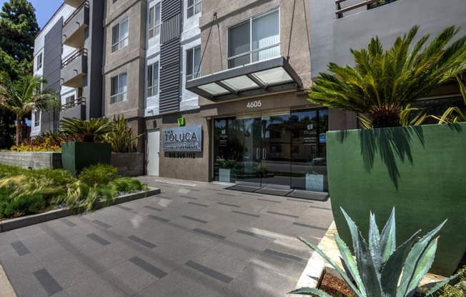 Grand Entrance To Property at Toluca Lofts, Toluca Lake, California