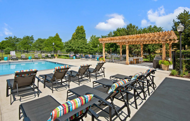 803 Corday at Naperville - Outdoor Swimming Pool with Poolside Lounge Chairs