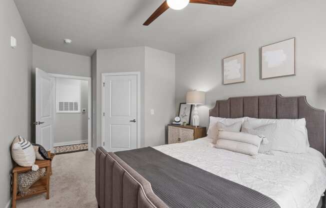 Spacious Bedroom with Walk-in Closet at Spinning Mill Lofts, Clayton, 27520