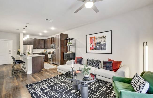 Modern Living Room at Windsor Ridge, Austin