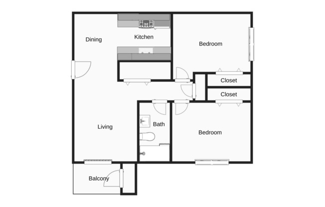 2 beds, 1 bath, 750 sqft, $1,355