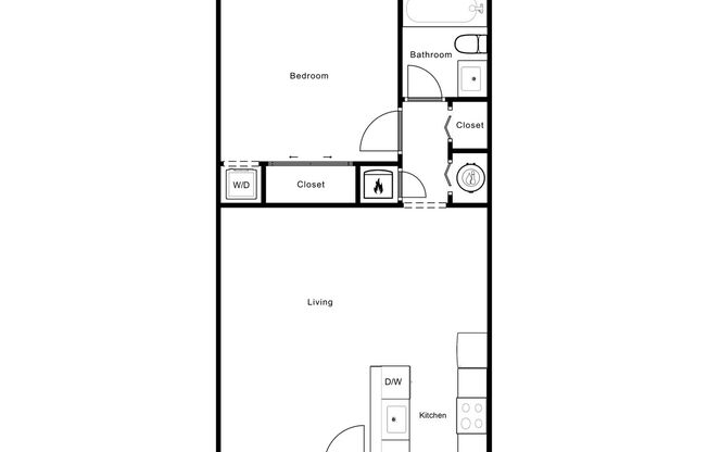 1 bed, 1 bath, 600 sqft, $1,445