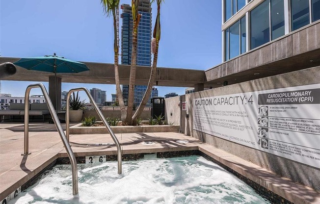 Heated Spa at F11 Luxury Apartments in San Diego, CA