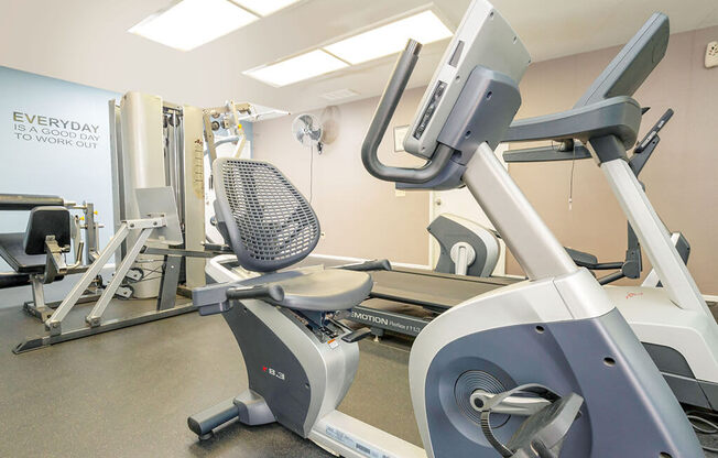 Workout Room  at River Oaks Apartments & Townhomes, Hanford, California