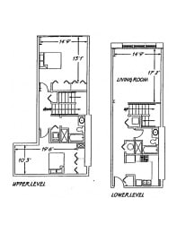 2 beds, 2 baths, 1,215 sqft, $1,495