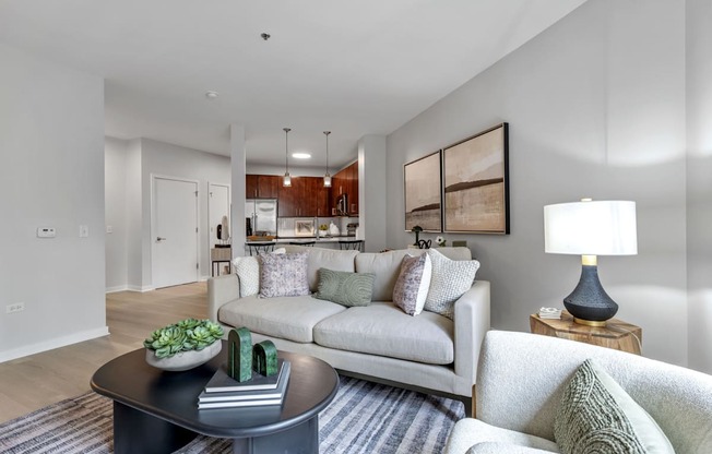 Living Room Space at Avant at the Arboretum Apartments in Lisle, IL 60532