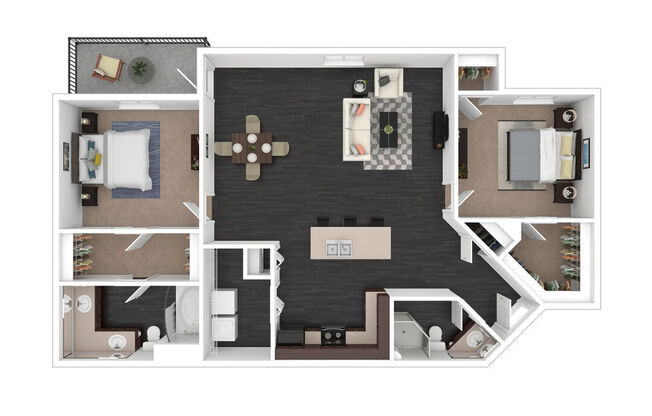 2 beds, 2 baths, 1,094 sqft, $1,828