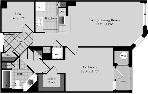 1 bed, 1 bath, 898 sqft, $3,202, Unit 312