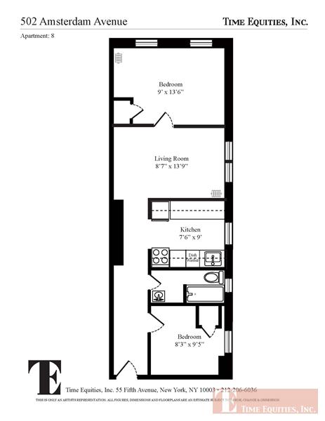 2 beds, 1 bath, 500 sqft, $3,795, Unit 8