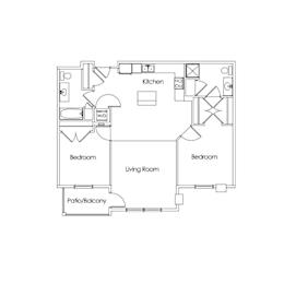 2 beds, 2 baths, 1,100 sqft, $1,489