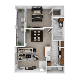 1 bed, 1 bath, 711 sqft, $930
