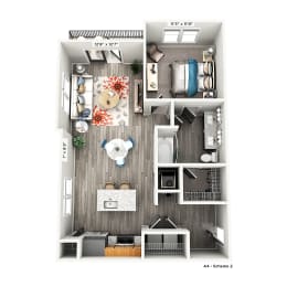 1 bed, 1 bath, 827 sqft, $1,756