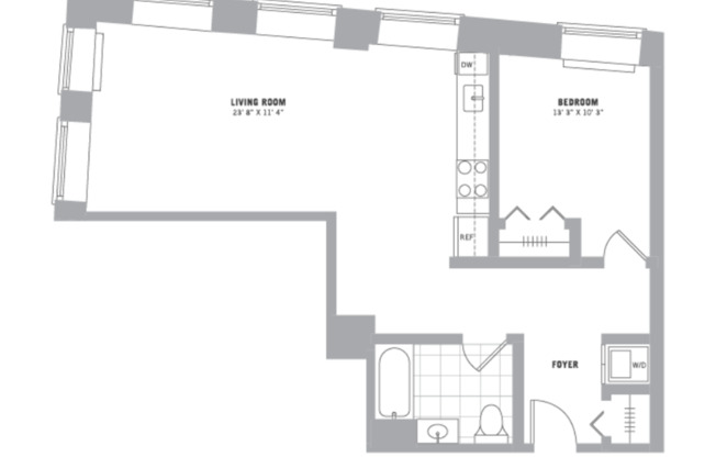 1 bed, 1 bath, 818 sqft, $2,194, Unit 214-402