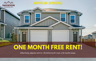 *One Month Free Rent* Spacious- New Construction Townhome!