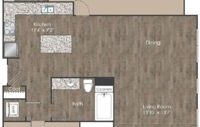 2 beds, 2 baths, 1,345 sqft, $2,820