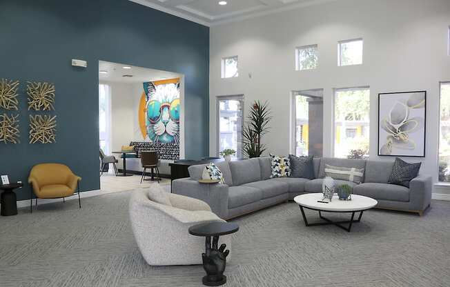 Rec room with couch and Tv