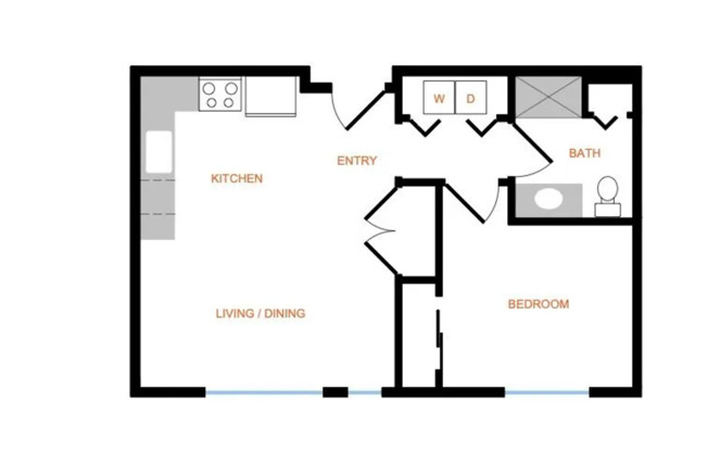 1 bed, 1 bath, 540 sqft, $1,695, Unit 106