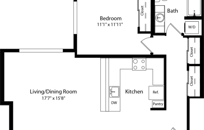 1 bed, 1 bath, 863 sqft, $2,909, Unit 708