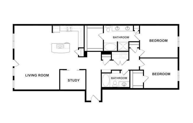 2 beds, 2 baths, 1,599 sqft, $2,160