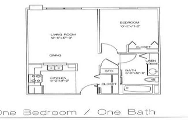 1 bed, 1 bath, 630 sqft, $849