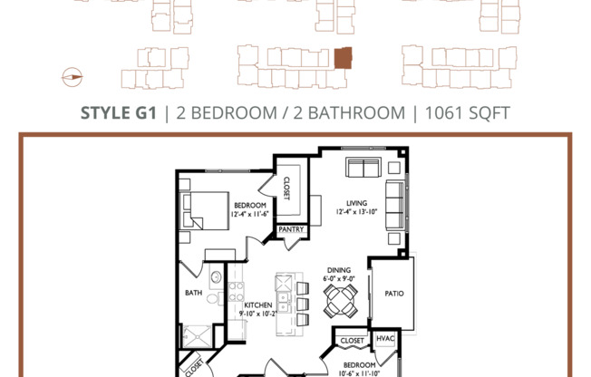 2 beds, 2 baths, 1,061 sqft, $1,505, Unit 902-314