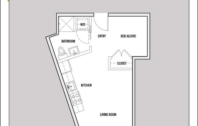 Studio, 1 bath, 448 sqft, $1,510, Unit 261-315