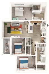 3 beds, 2 baths, 1,251 sqft, $2,034