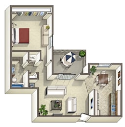 1 bed, 1 bath, 770 sqft, $1,699