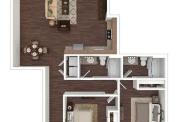 2 beds, 2 baths, 941 sqft, $2,895