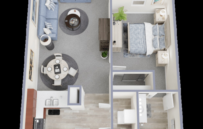 1 bed, 1 bath, 600 sqft, $2,600