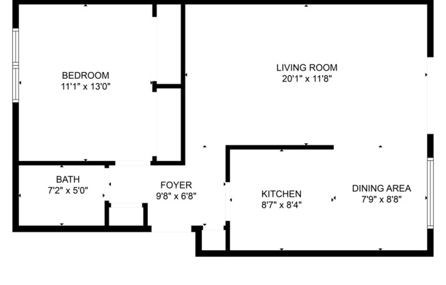 1 bed, 1 bath, 660 sqft, $1,625, Unit 204