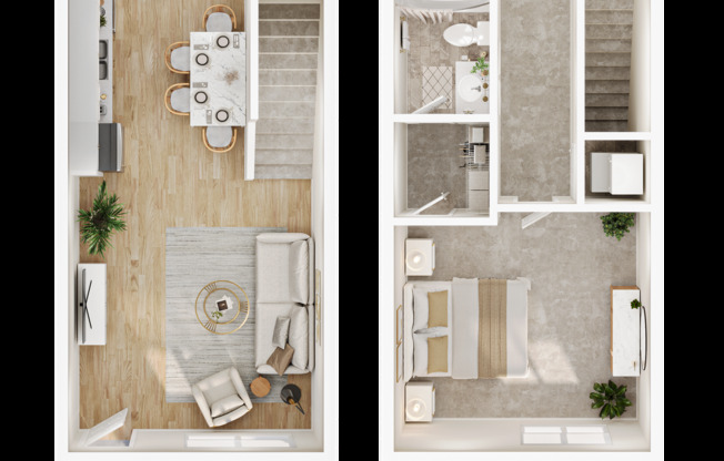 1 bed, 1.5 baths, 830 sqft, $1,225, Unit 3660-3