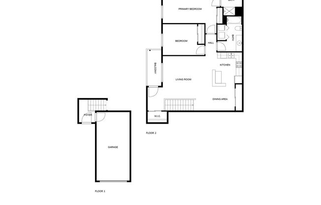 2 beds, 2 baths, 975 sqft, $1,499, Unit B204