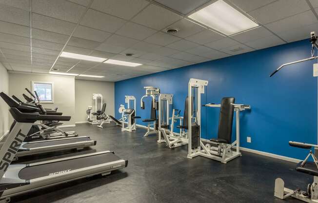 Modern Fitness Center at Highland Club Apartments, Watervliet, NY