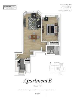 Studio, 1 bath, $5,535, Unit W14E