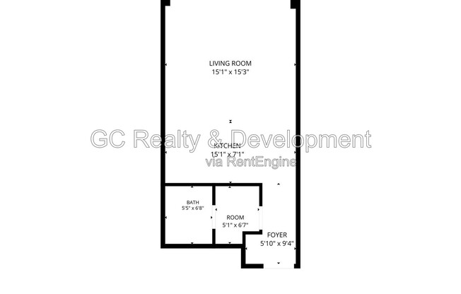 Studio, 1 bath, 500 sqft, $2,400, Unit 901