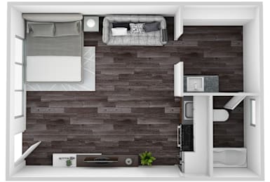 Studio, 1 bath, 350 sqft, $925