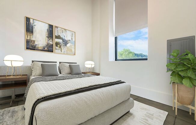 1 bed, 1 bath, 400 sqft, $1,350, Unit Schwab Industrial-005