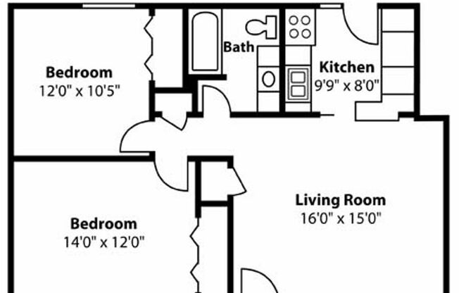2 beds, 1 bath, 775 sqft, $1,379, Unit 2346-2