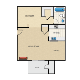 1 bed, 1 bath, 550 sqft, $1,026