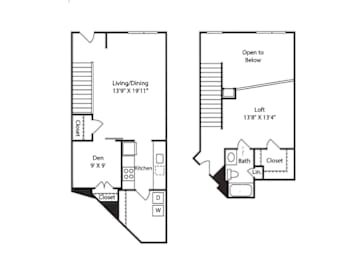 1 bed, 1 bath, 950 sqft, $2,039