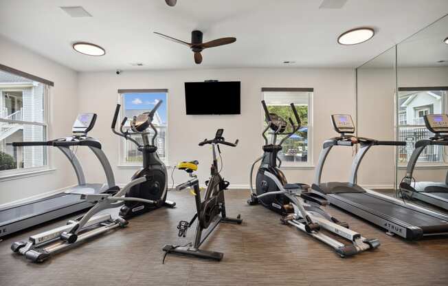 The fitness center at Northridge Crossings
