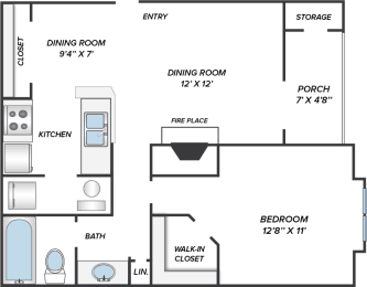 1 bed, 1 bath, 598 sqft, $839