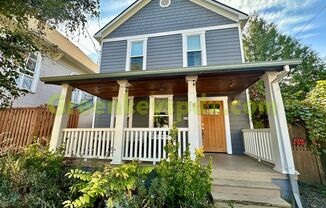 3-Bedroom House with front porch, back deck, central location