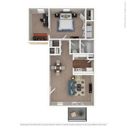 1 bed, 1 bath, 750 sqft, $860