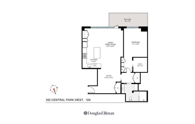 1 bed, 1 bath, 949 sqft, $5,450, Unit 19X